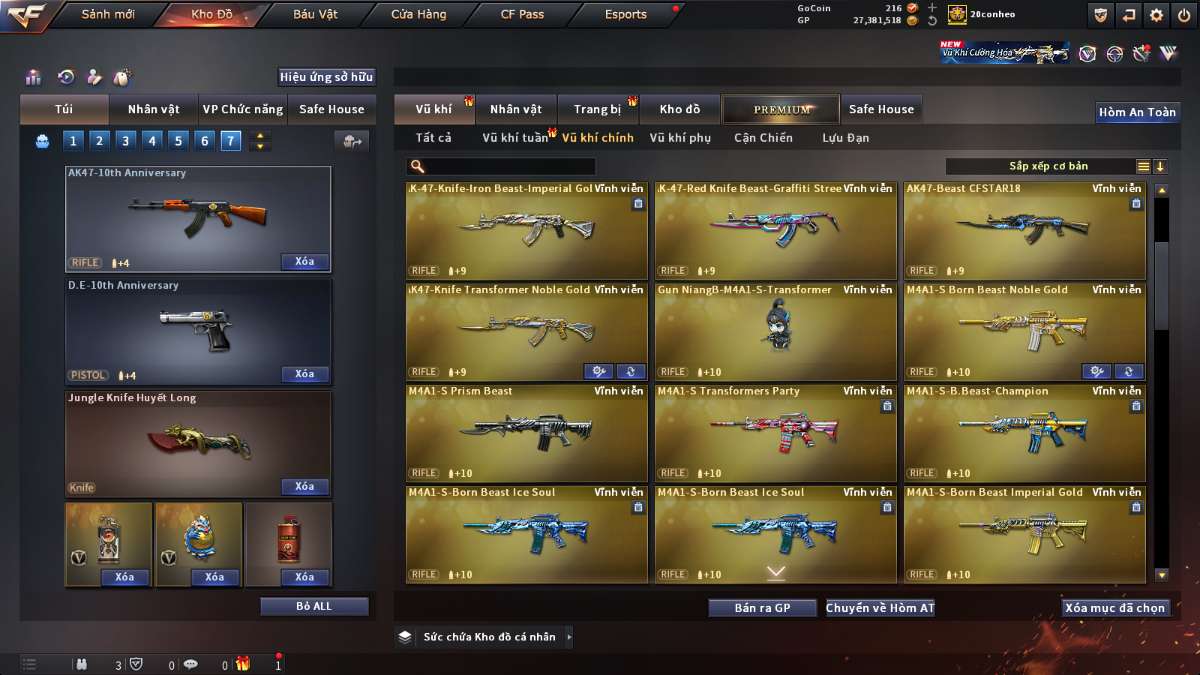 shop acc cf uy tin gia re